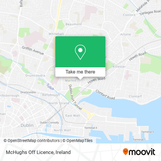 McHughs Off Licence map