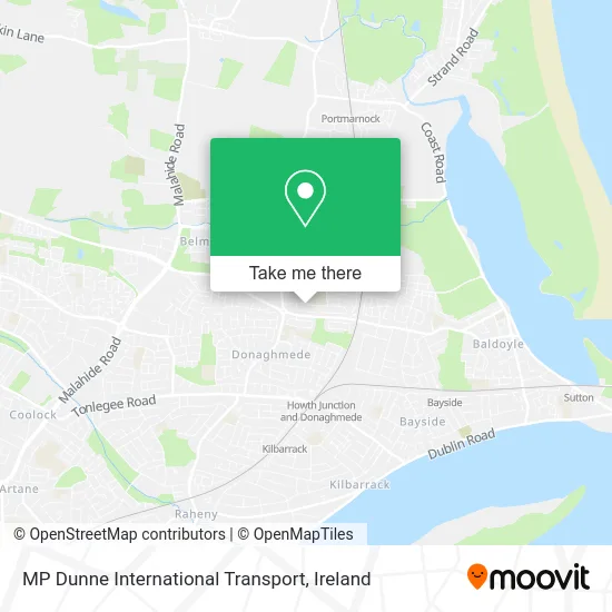 MP Dunne International Transport map