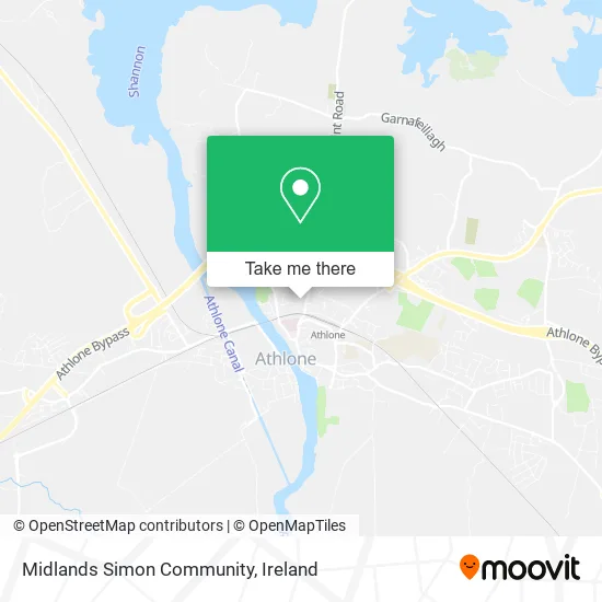 Midlands Simon Community map