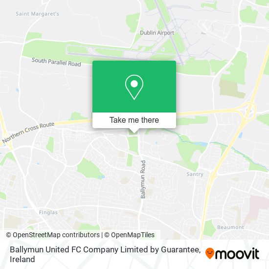 Ballymun United FC Company Limited by Guarantee map