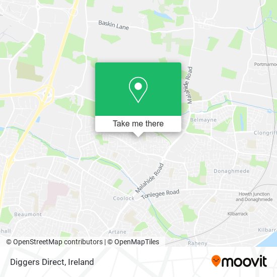 Diggers Direct map