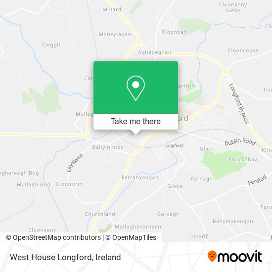 West House Longford map