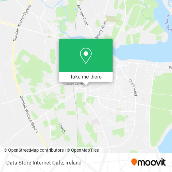 Data Store Internet Cafe map