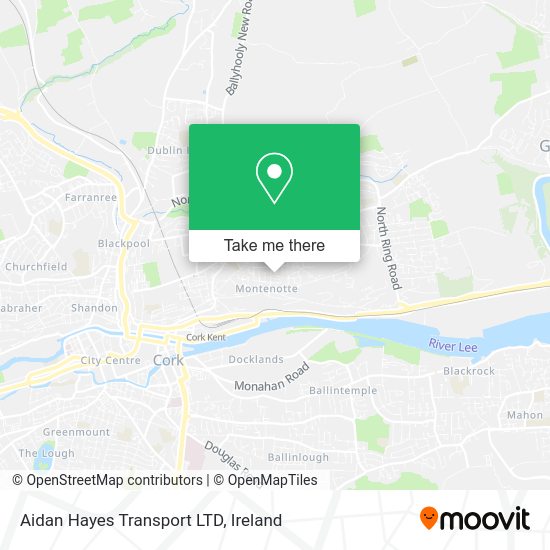 Aidan Hayes Transport LTD map