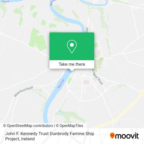 John F. Kennedy Trust Dunbrody Famine Ship Project map