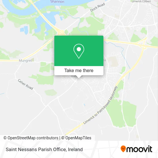 Saint Nessans Parish Office map