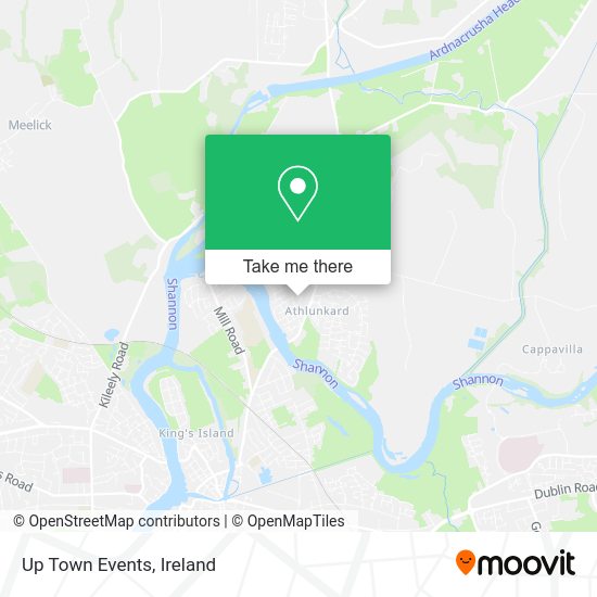 Up Town Events map