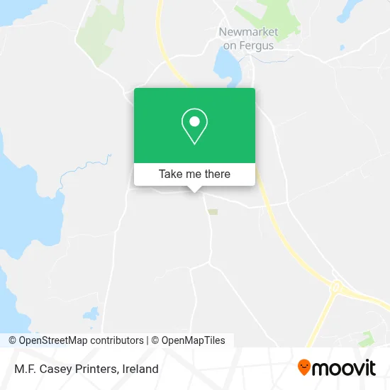 M.F. Casey Printers map