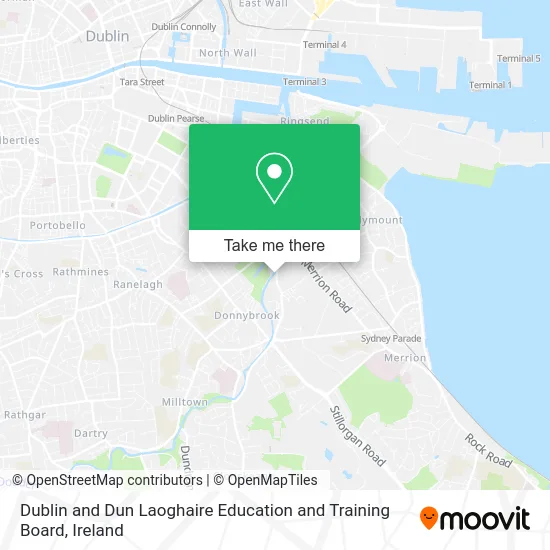 Dublin and Dun Laoghaire Education and Training Board map