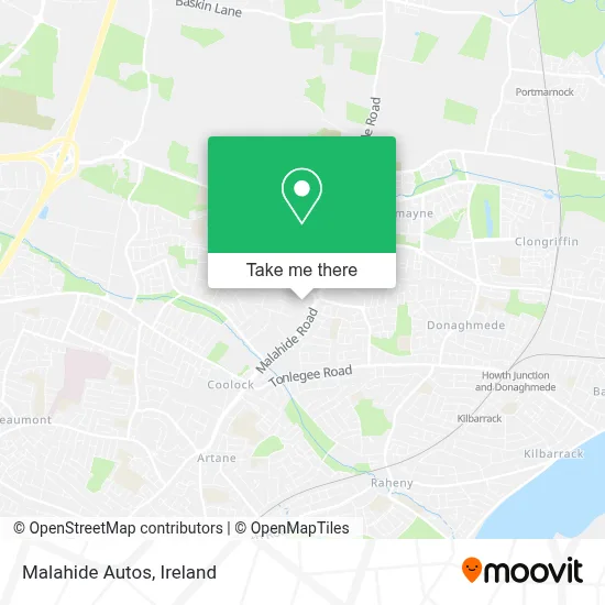 Malahide Autos map