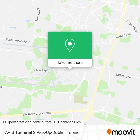 AVIS Terminal 2 Pick-Up-Dublin map