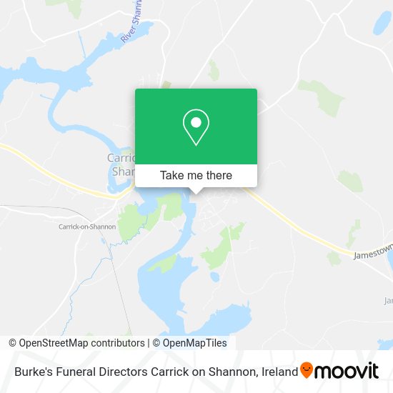 Burke's Funeral Directors Carrick on Shannon map