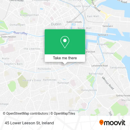 45 Lower Leeson St map