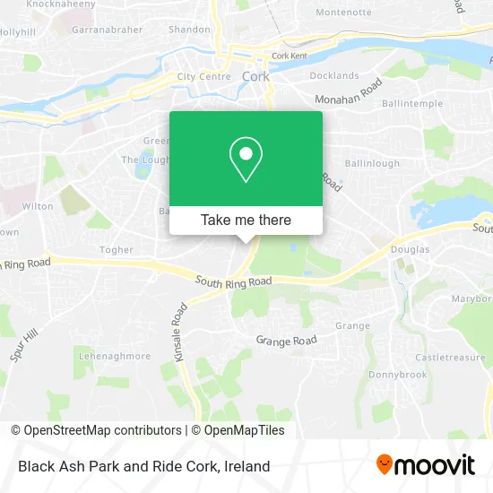Black Ash Park and Ride Cork map