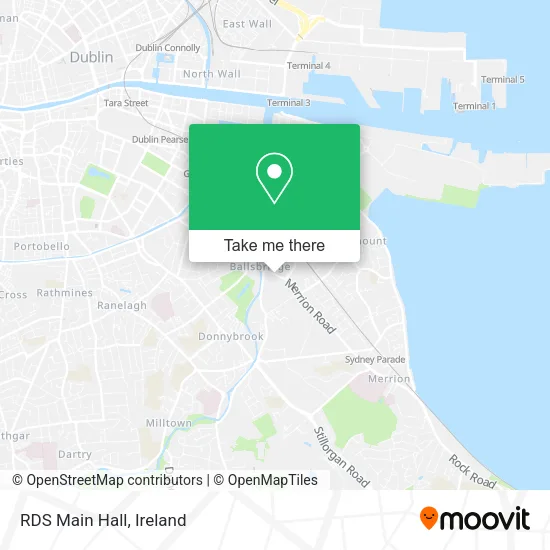 RDS Main Hall map