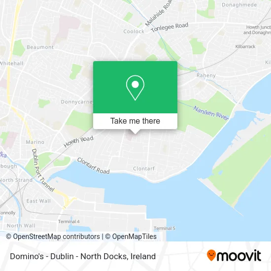 Domino's - Dublin - North Docks map