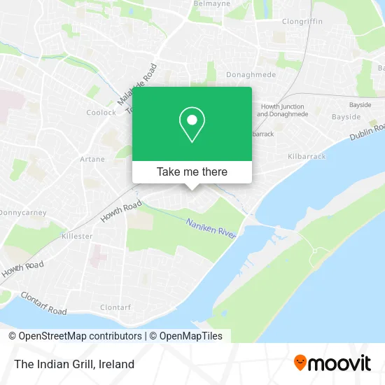 The Indian Grill map