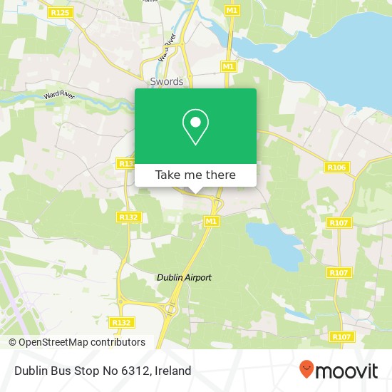 Dublin Bus Stop No 6312 map