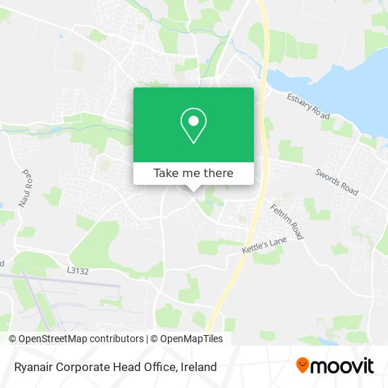 Ryanair Corporate Head Office map