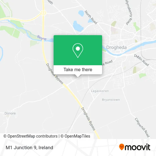 M1 Junction 9 map