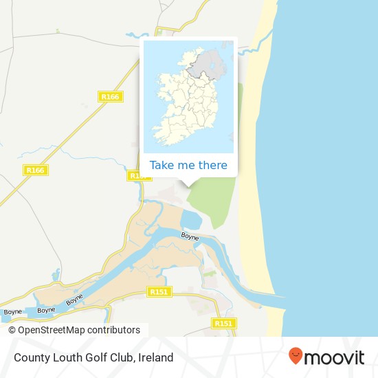 County Louth Golf Club map
