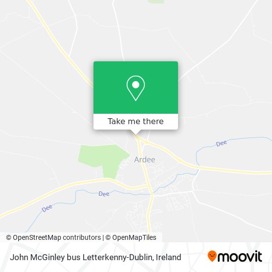 John McGinley bus Letterkenny-Dublin map