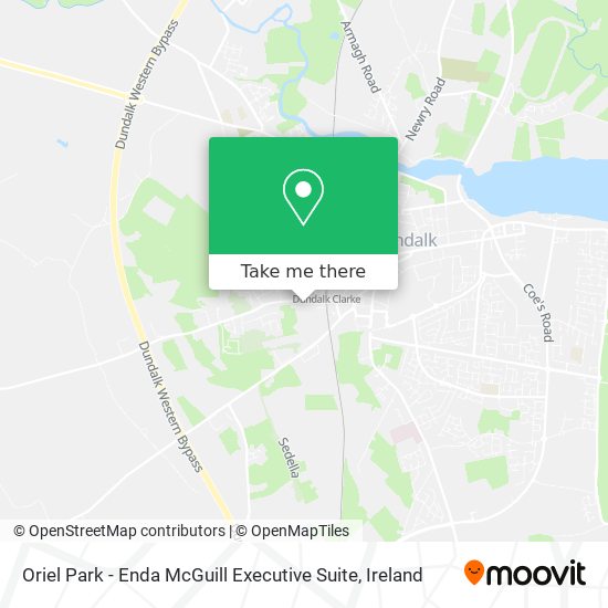 Oriel Park - Enda McGuill Executive Suite map