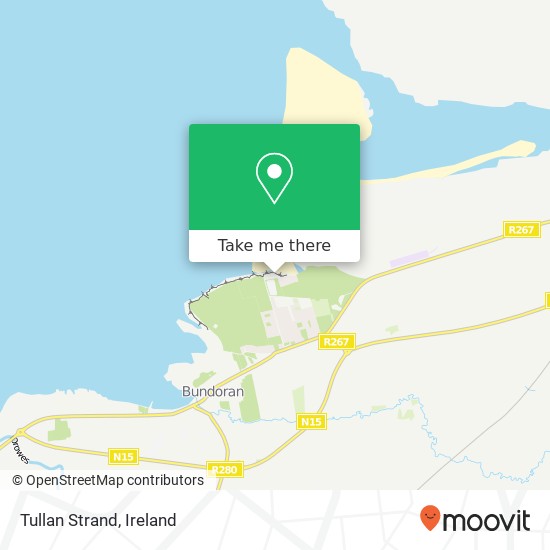 Tullan Strand map