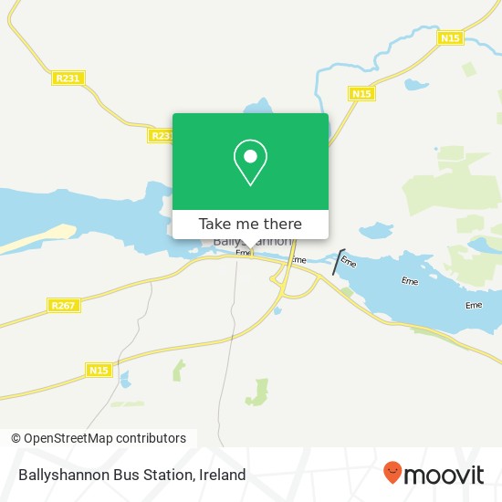Ballyshannon Bus Station map