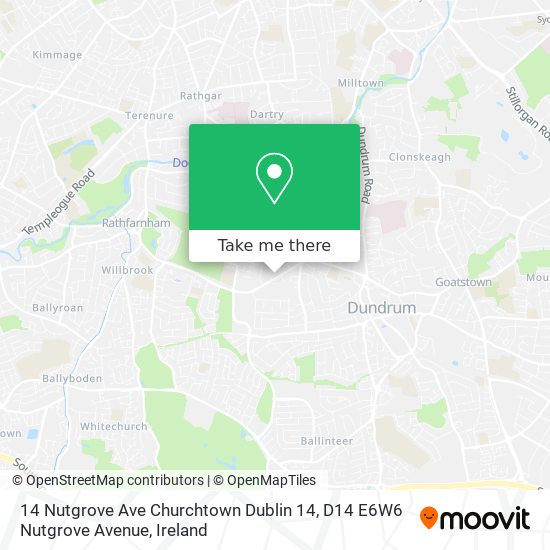 14 Nutgrove Ave Churchtown Dublin 14, D14 E6W6 Nutgrove Avenue map