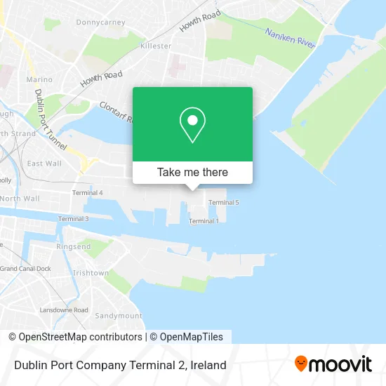 Dublin Port Company Terminal 2 map