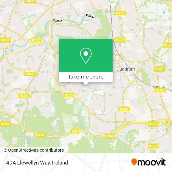 40A Llewellyn Way map