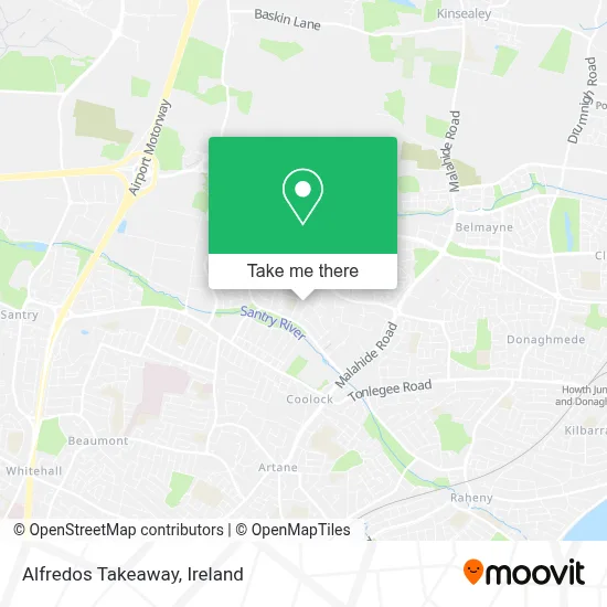 Alfredos Takeaway map