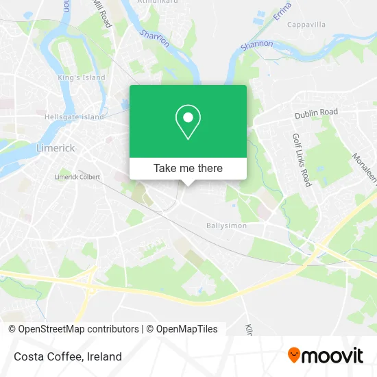 Costa Coffee map
