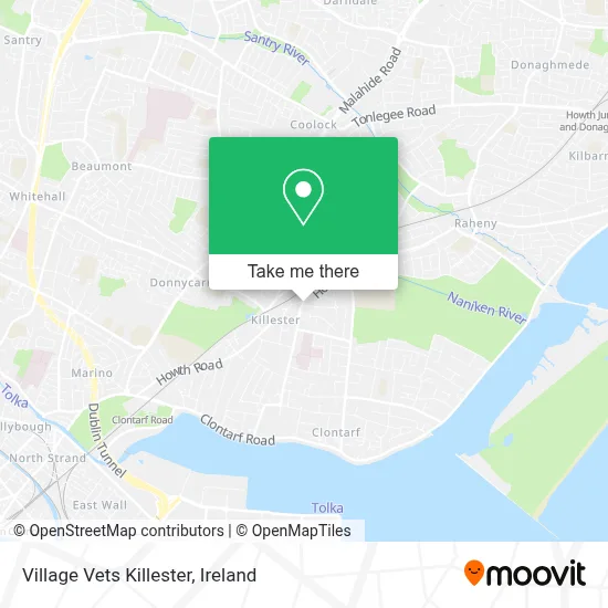 Village Vets Killester map