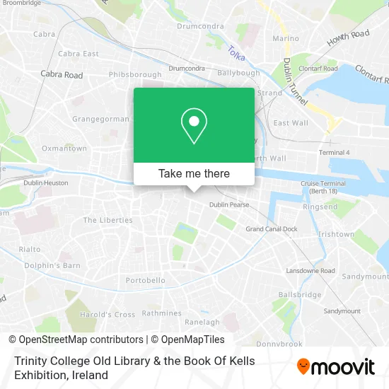 Trinity College Old Library & the Book Of Kells Exhibition map