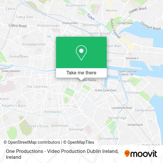 One Productions - Video Production Dublin Ireland map