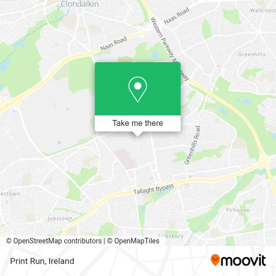 Print Run map