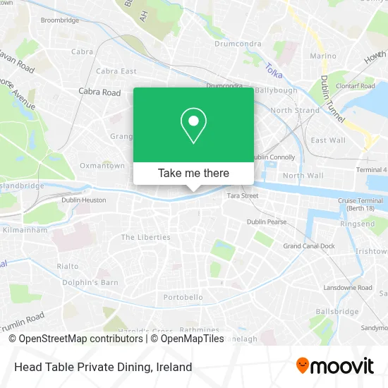 Head Table Private Dining map