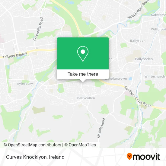 Curves Knocklyon map