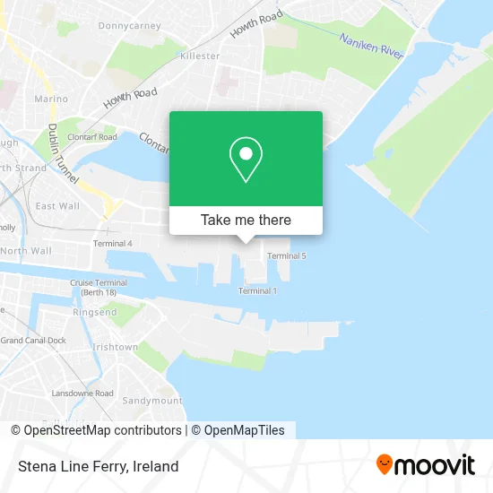 Stena Line Ferry map
