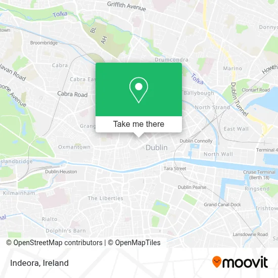 Indeora map
