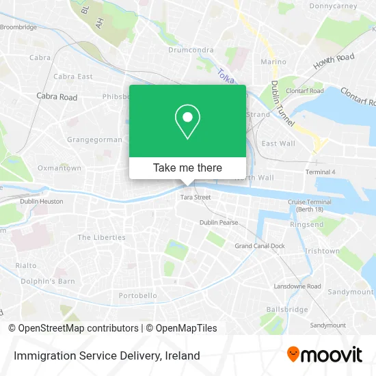 Immigration Service Delivery map