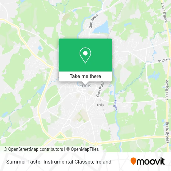 Summer Taster Instrumental Classes map