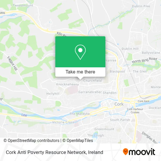 Cork Anti Poverty Resource Network map