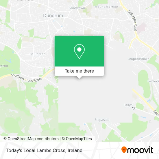 Today's Local Lambs Cross map