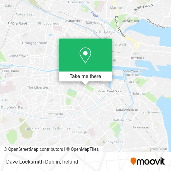 Dave Locksmith Dublin map