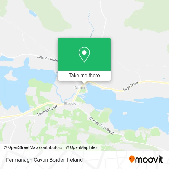 Fermanagh Cavan Border map