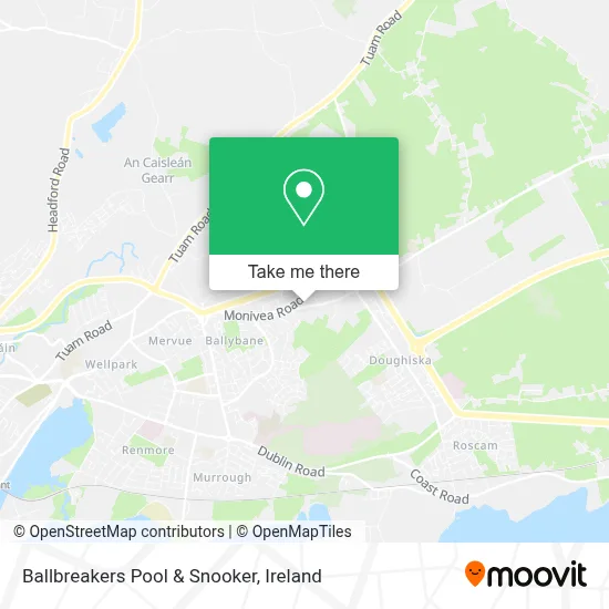 Ballbreakers Pool & Snooker map