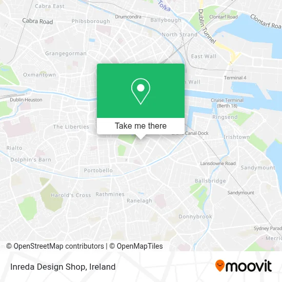 Inreda Design Shop map